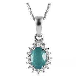 NWOT Rare Grandidierite halo Pendant Necklace